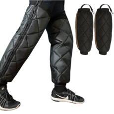 토브몰 오토바이 방풍 방한 레그워머 라이더 다리토시 겨울 보온 흘러내림방지 고리형 1세트, 블랙