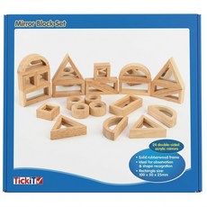 [코모션] 틱잇 원목 거울 블록, 1개