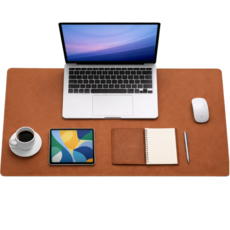 달리앤달리 가죽 데스크 매트 책상 보호매트 논슬립 대형 마우스 장패드, 1개, 07-브릭브라운(사이즈 120x60cm)
