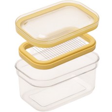 AOHAO 밀폐용기 버터 커터기+집게 밀봉력 커팅 케이스 치즈 슬라이서, 투명+500g, 1세트