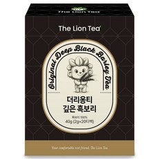 더리옹티 국내산 무카페인 대용량 블랙보리 티백, 1개, 20개입, 2g