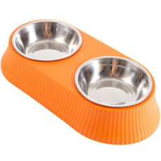 더블트리 목편안한 펫보울 멍멍이 냥이 밥그릇, 1개, 펫오렌지
