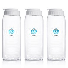 에이엘에스 에코젠 100도C 물병 사각, 3개, 1L, 화이트