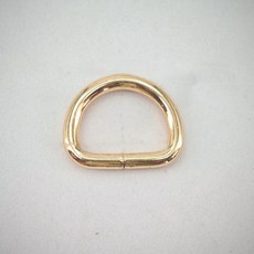 가방부자재 디링 금속 D링 내경 20mm 내부높이 15mm 10ps, 10개, 라이트골드