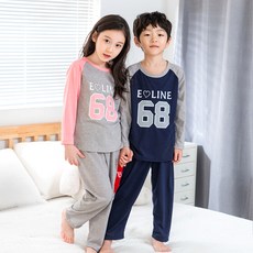 이라인68 아동 긴팔잠옷 상하 세트