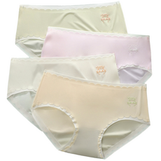 르브니 주니어 데일리 팬티 4종세트 사계절 착용 초등학생 성장기 여학생 심리스 가볍고 편한 속옷 CW미오팬티4종