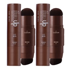 더블업 헤어라인 커버스틱, 2개, 다크브라운