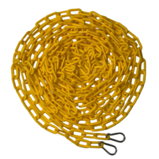 그로윅스 플라스틱 체인+스텐 비너 세트, 노랑, 1세트