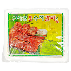 산야초 수제 댓잎왕갈비 2kg 6대 (6인분) / 양념돼지갈비 돼지갈비 양념갈비 수제 양념갈비 왕갈비, 1개