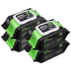 얼룩없는 차량용 물티슈 자동차 유리세정티슈, 4개, 25개