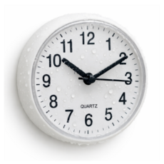 조온하루 무소음 욕실 흡착 방수 시계, 화이트