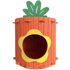 캣 하우스 당근당근 숨숨집 고양이 집 캣홈, 1개, 당근-플라워