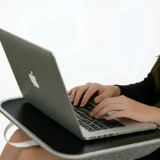 홈온리 이동식 쿠션테이블 무릎, 블랙