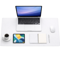 달리앤달리 가죽 데스크 매트 책상 보호매트 논슬립 대형 마우스 장패드, 1개, 06-오프화이트(사이즈 120x60cm)