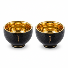 골드드림24K 금잔 금술잔 고급 술잔 소주잔 2p세트 부모님 기념일 선물, 10. 금잔 (블랙+블랙), 1개