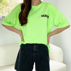 [디디댄스] 형광 리멤버 반팔 힙합티 댄서 방송댄스 무대의상 줌바웨어 에어로빅복 걸스힙합 축제