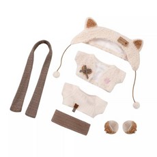 지오몽 20cm 인형 옷 후리스 세트 무속성 아이돌 솜 인형옷 입히기 의상, 1개