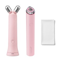 [국내정품/AS가능] 메디큐브 AGE-R 에이지알 부스터 프로 미니 플러스 + EMS 브이 롤러 2in 1 (핑크) + 클리너 융 세트