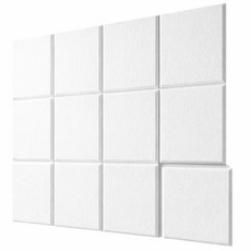 루메이크 현관문 벽에 붙이는 흡음재 흡음 시트지, 12개, 화이트