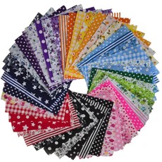 긍정미공방 퀼트천 자투리천 원단 면천 꽃무늬 인형옷, 믹스 (컬러 혼합), 1세트