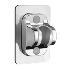 레스트미 초강력 접착 무타공 각도조절 샤워기 거치대 홀더, 실버