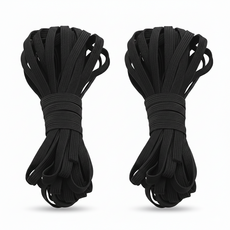 모브드 짱짱한 납작 바지 고무줄 밴드 11mm x 5M 세트, 1개, 블랙