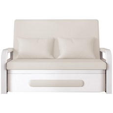 SeekFun 접이식 쇼파베드 2인용 방수 대용량 침대밑 수납공간 그레이 베이지, 배이지