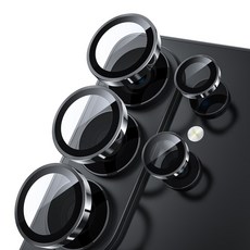 hoerrye 메탈링 휴대폰 카메라 렌즈 강화유리 보호필름 투명, 1세트