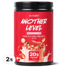 인테로 어나더레벨 단백질 쉐이크 리얼 딸기라떼맛, 2개, 630g