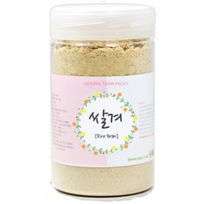천연팩 곡물팩 쌀겨 가루 100g 통포장 미강 가루, 3개, 1개입