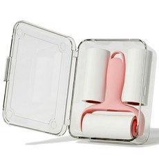 잇어스홈 마카롱 휴대용 미니 돌돌이 핑크 리필 3개 포함, 1세트