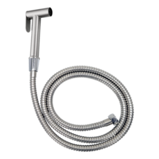 욕실스프레이건 고정형 국산 메탈호스 세트, 고정형 실버, 1.5m