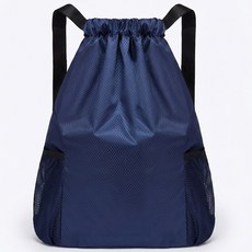 APNCC 무지 메쉬 신발 가방 짐색 주머니, 네이비, 1개