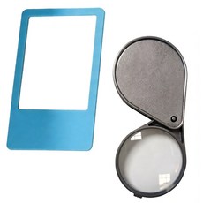 아호드 슬림 카드 돋보기 휴대용, 1개, 휴대용 돋보기