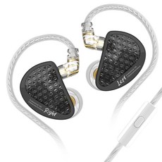 Keephifi KZ AS16 PRO 16 BA 유선 이어폰 프로페셔널 HIFI IEM 인이어 이어폰, 블랙, 마이크