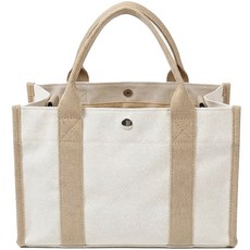 다용도 캔버스 귀저기 가방 + 이너백, 아이보리