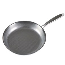 파르셀 무연마제 통3중 304 스테인리스 프라이팬 3D 논스틱 패턴, 1개, 28cm 팬, 실버