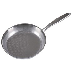 파르셀 무연마제 통3중 304 스테인리스 프라이팬 3D 논스틱 패턴, 1개, 24cm 팬, 실버