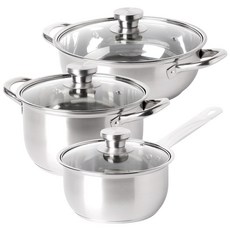 파르셀 올스텐 IH 냄비세트 인덕션 겸용 3종 세트 자취 집들이 선물, 18cm 편수냄비+20cm 양수냄비+26cm 전골냄비, 1박스