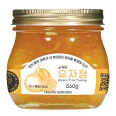 [2025 햇유자] 당절임이 아닌 생유자로 만든 소적두 통영 유자청, 560g, 1개, 1개입