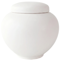 친집선 전통 풍수 소금단지 백자 미니 돈단지 1200g 신발장 항아리, 1개