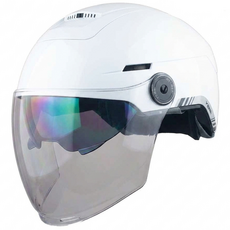 예마 YM-370 경량 더블 바이져 오토바이 하프페이스 여름 사계절 헬멧 킥보드 전동자전거, YM370화이트