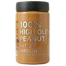 퓨어올레 땅콩버터 하이올레익 100% 무첨가 무가당 스무스 땅콩버터, 1개, 500g
