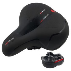 라르고 푹신한 메모리폼 젤 쿠션 자전거 안장 반사스티커형, 레드, 1개