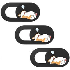 노트북 카메라가리개 웹캠커버 테블릿 핸드폰 렌즈 차단 3P 세트, 코고는 웰시코기 3종, 1세트, 코고는 웰시코기 3종