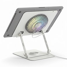 모드에버 360도 회전 노트북 거치대 쿨러, 화이트, 1개