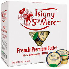 프리미엄 포션버터 미니컵 10g x 60개 프랑스 가염버터 Isigny, 냉장가염60입