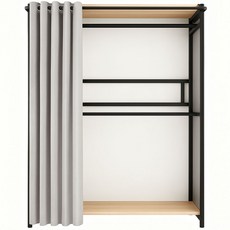 [H N Quality Home] 먼지방지 시스템 행거 2m 대형 철제 조립식 수납장 모듈형 인테리어