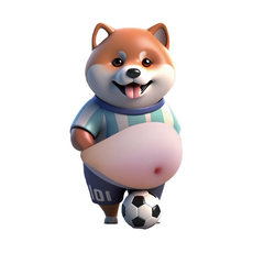 1+1 문콕방지 말랑말랑 뱃살 스티커 도어가드 스트레스 해소 용품, 2개, 20g, 축구하는시바견