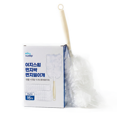 이지스윕 먼지싹 먼지털이개 핸들 + 리필 15개, 1세트, 퓨어화이트